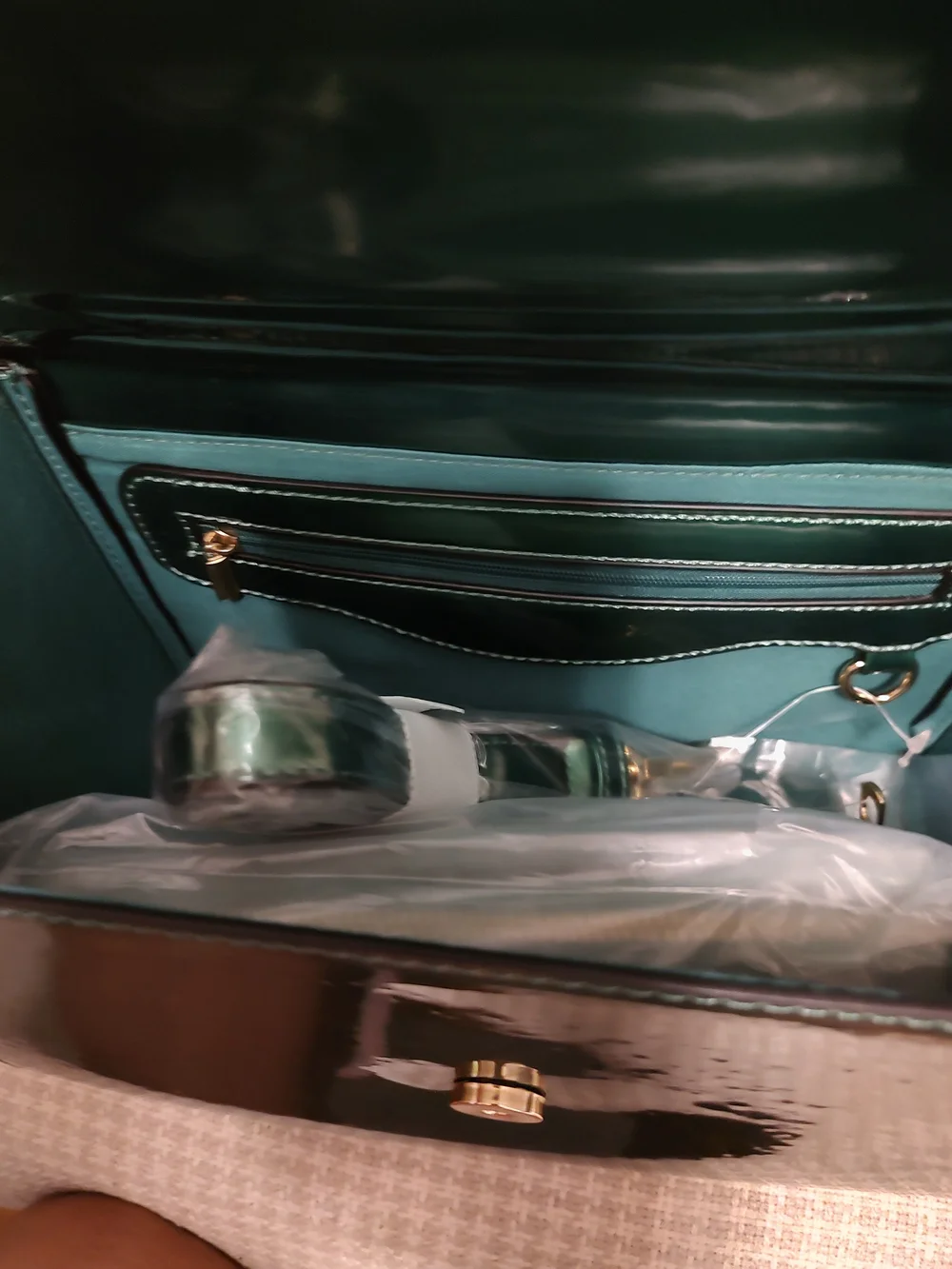 Vegan Emerald Green QUEEN Quilted Top-Handle Bag